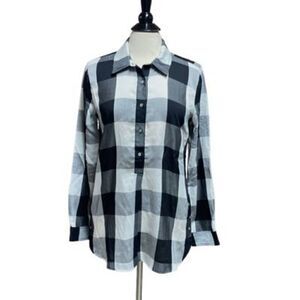 Multiples Black & White Long Sleeve Tunic Top Size XS